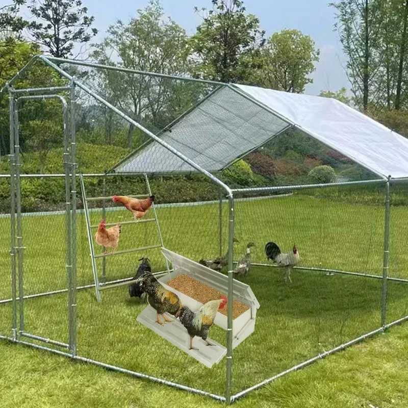 Chicken Coops Outdoor Rainproof Oversized Chicken and Rabbit Cages for Peacocks and Other Poultry