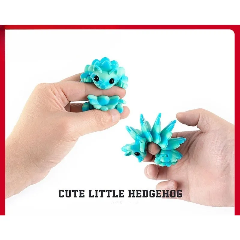 3D Printed Hedgehog Range-of-motion Figurine - Versatile Indoor  Home Desk Decor Collectible Articulated Landscape Ornaments