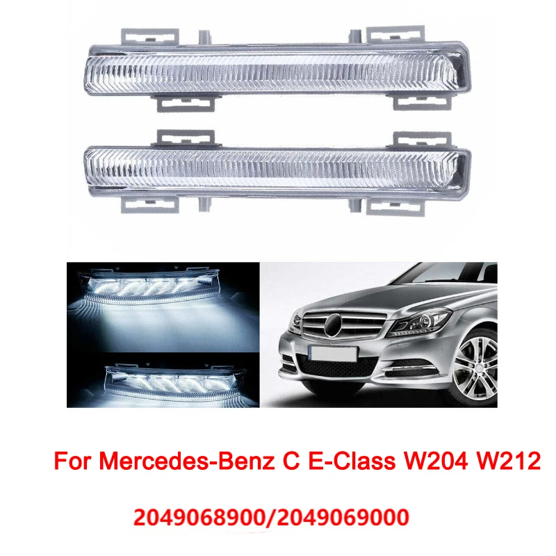 

Передние противотуманные фары LED с функцией дневных ходовых огней для Mercedes Benz C E-Class W204 W212 2012 2013 2014 2015