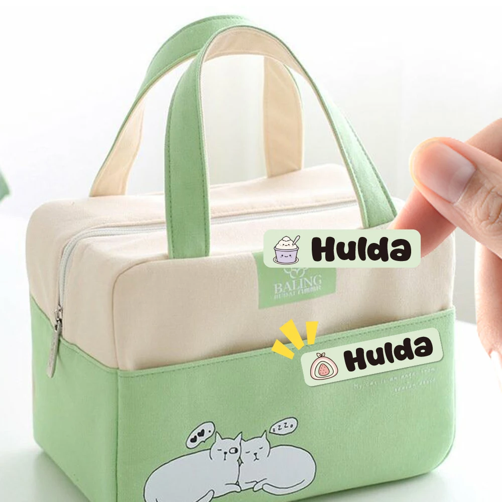 Custom pudding Name Sticker,Transparent Waterproof Stickers for Kids,diy Name Labels for School Bag Bottles Pen Box Mug Uniform