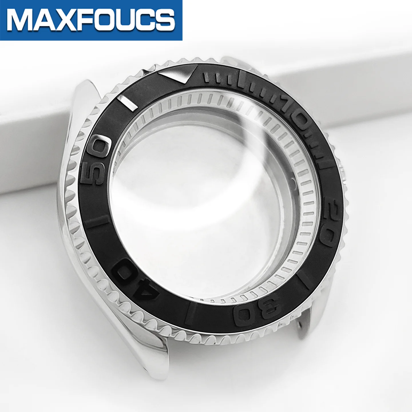 Silberne SKX Klassische Uhrengehäuse mit Glänzender Stahlausführung MOD NH35 NH36 4R36 Mit 3-Uhr-Krone Saphirglas Maßgefertigtes Zubehör – Detail 13