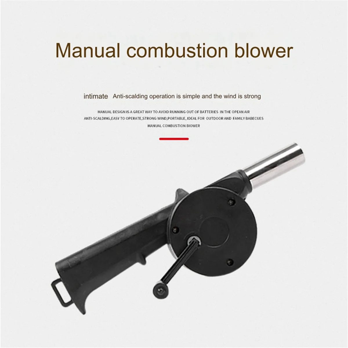 2pcs Hand BBQ Fan Outdoor BBQ Fan Air Blower for Barbecue Picnic Manual Crank Grill BBQ Fan Fire Bellows BBQ Tools