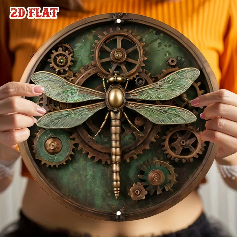 CIFbuy Vintage Steampunk Hummingbird Aluminum Wall Art Waterproof Durable Metal Sign For Home Garden