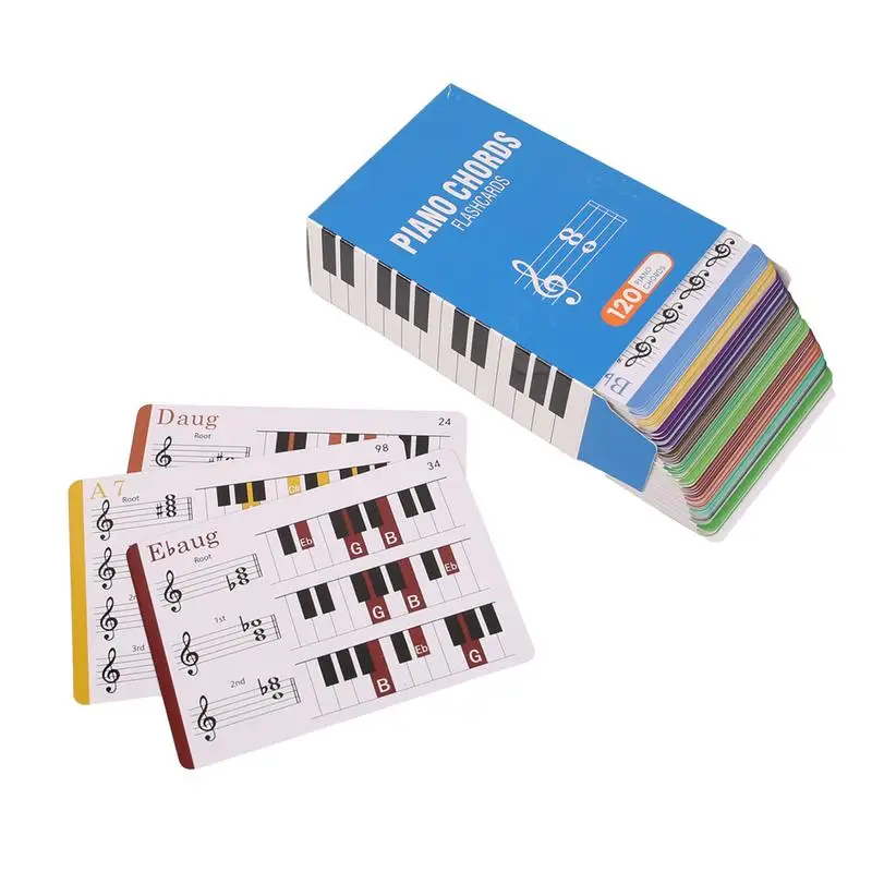 Piano Chords Chart Electric Piano Chord Flashcards Colorful Beginners Note Reading Flash Cards Music Teacher Supplies