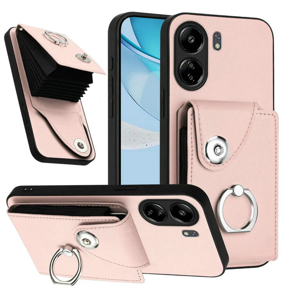 

Для Xiaomi 15 Pro 5G 2025 кожаный чехол-кошелек с держателем для карт для Xiaomi 14T Pro Ring Back Panel Cover Mi 15 14T 14 T Funda