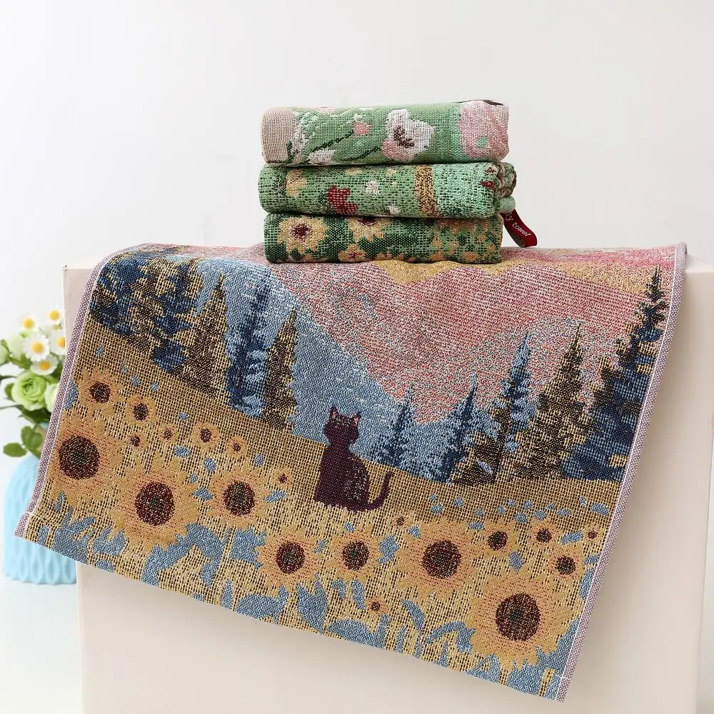 New 34x40cm Large Hand Towel Quick Dry 4 Layer Cotton Gauze Pure Cotton Dish Cloth Decorative Kitchen Towel Home Restaurant