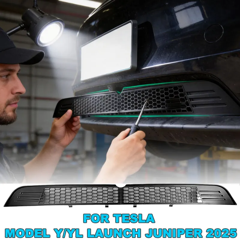

For Tesla Model Y/YL Launch Juniper2025 Custom Fit Lower Bumper Air Intake Grille Anti Insect Dust Debris Proof Vent Guard Cover