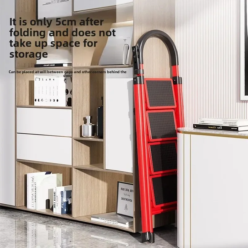 Herringbone Ladder Household Ladder Folding Telescopic Multifunctional Indoor Stairs Thickened Climbing Ladder Escalator