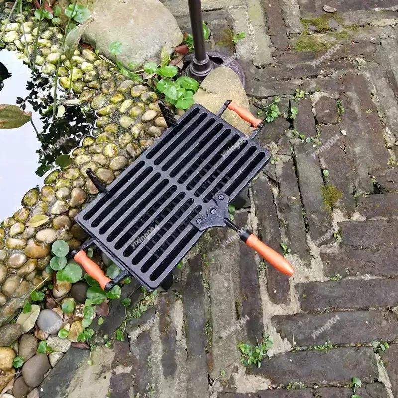 Cast Iron Charcoal BBQ Grill Multi‑Purpose Heating Stove for Home Villa Courtyard Backyard Outdoor Barbecue Warming Use