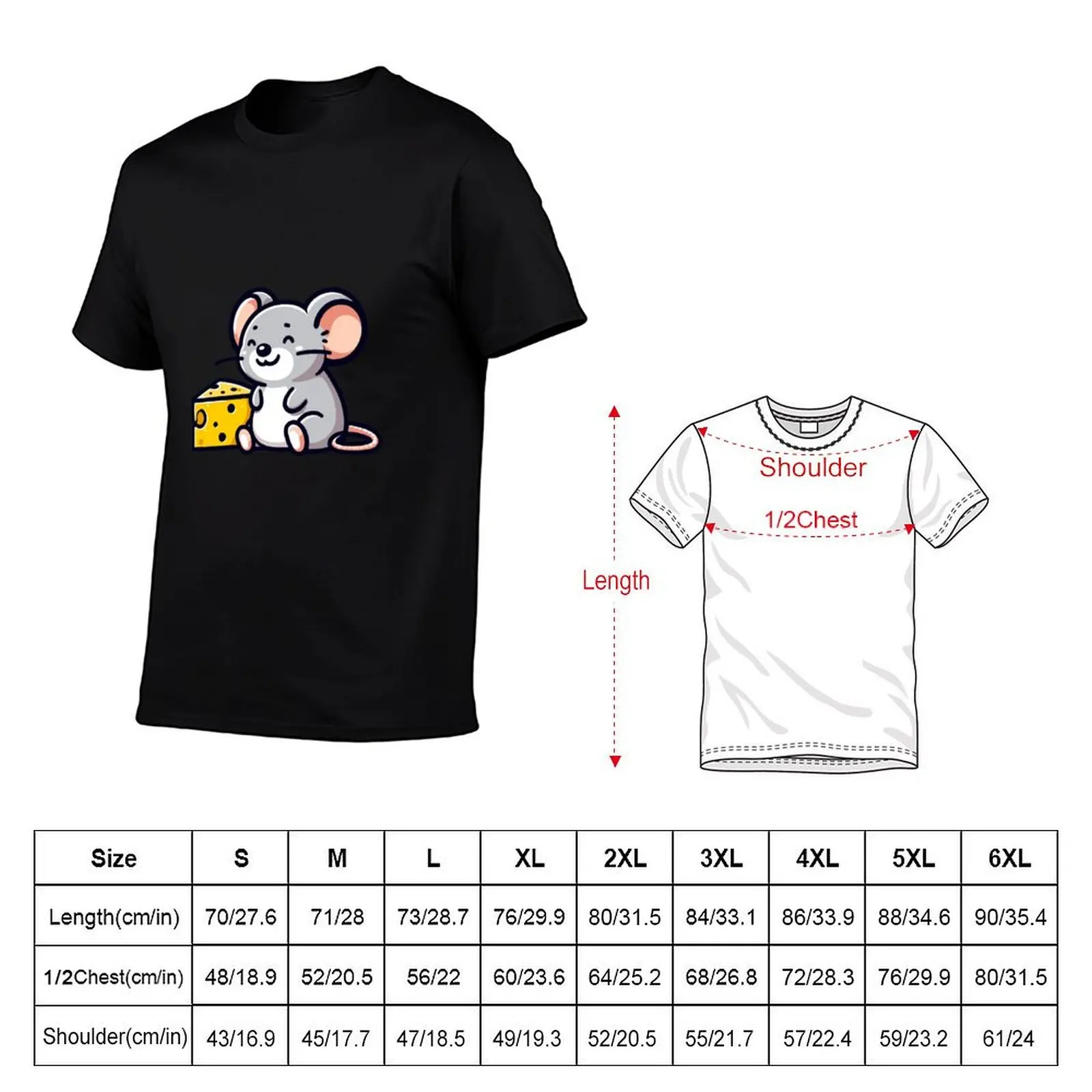 Cheerful Cheese Lover Mouse - Adorable Mouse with Swiss Cheese T-Shirt oversizeds blacks mens clothes