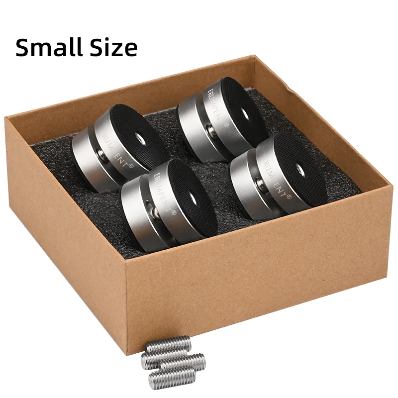 ERUMPENT 4 Stück hochwertige audiophile Stoßdämpfer Pad Stahlkugel ständer Füße Lautsprecher Stabilisator CD-Verstärker Spikes Stand Füße Pad 4