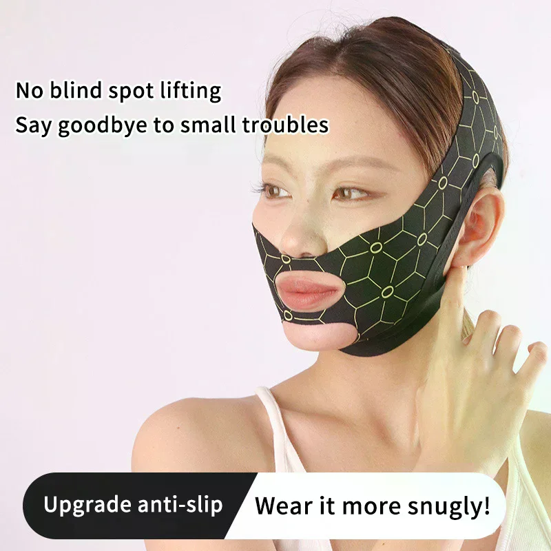 Elastic V Shaped Mask Strap Double Press Face Sculpting Mask Double-Chin Reducer Face Slimming Bandage Face Lift Devices