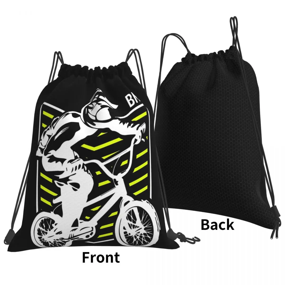 Bmx Apparel Retro Bmx Bike Old School Patch Backpacks Multi-function Drawstring Bags Sports Bag Book Bags for Travel Students
