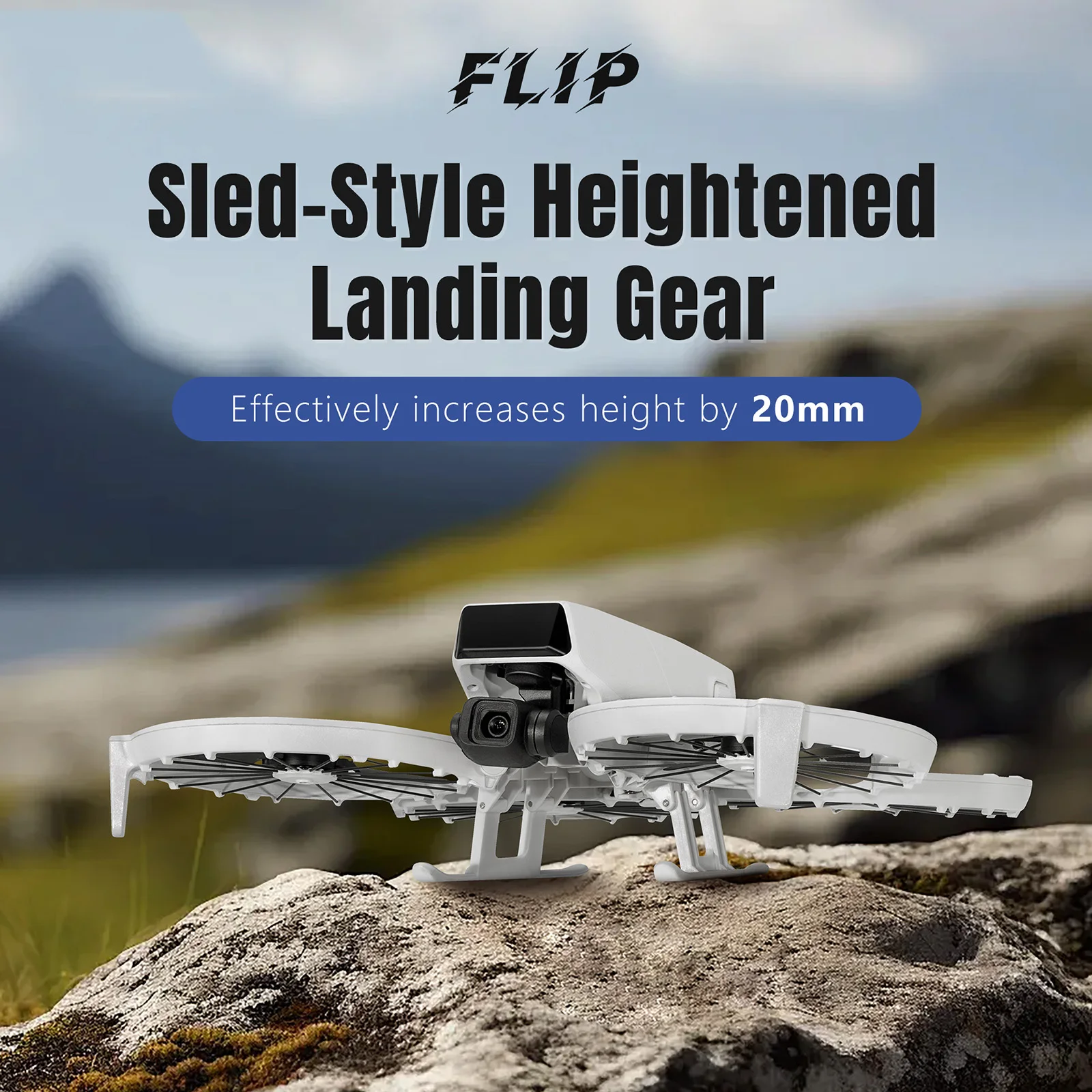 

1pc Sled type Landing Gear Heighten Foldable Stand Bottom Protective Holder Special for DJI FLIP Accessories