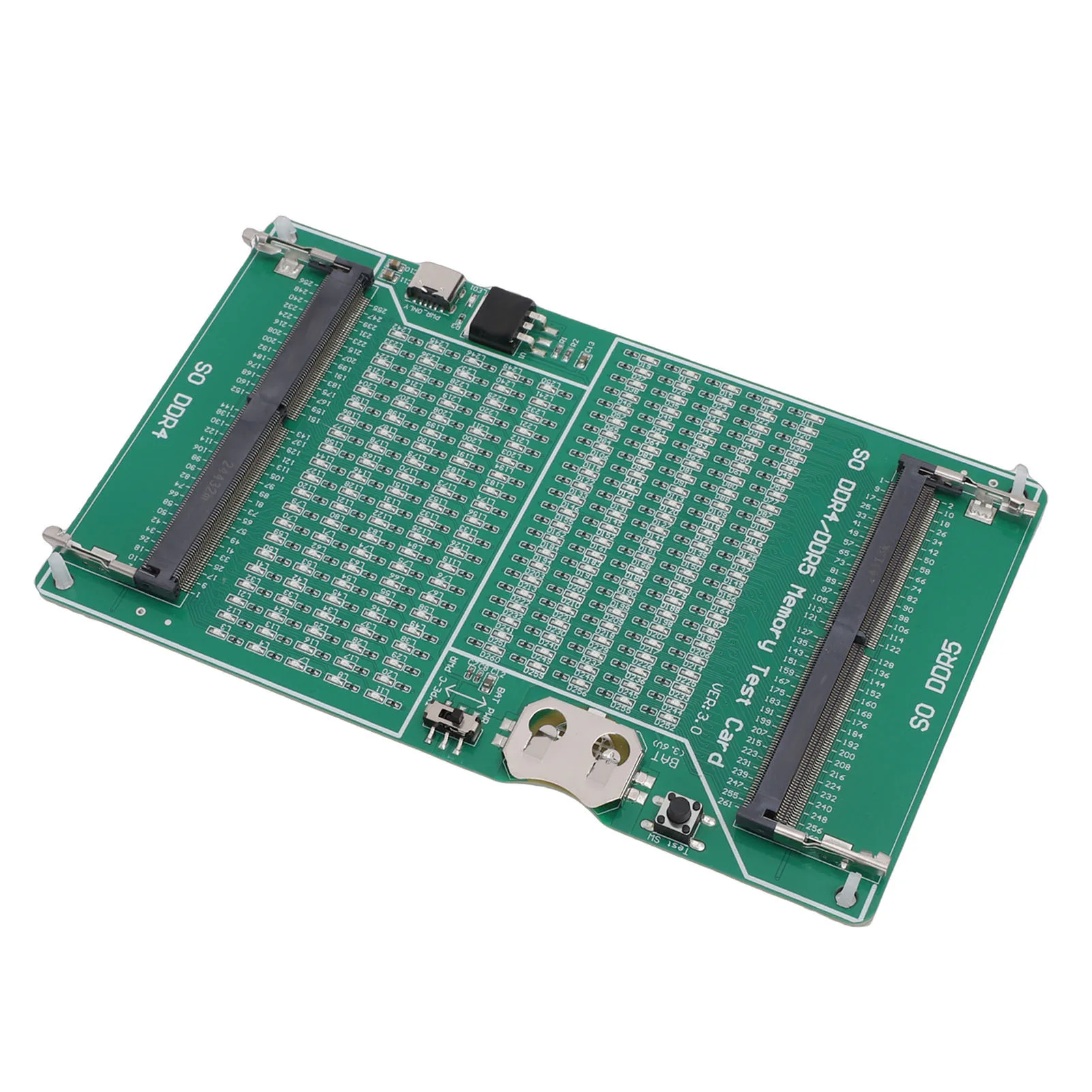 DDR4 DDR5 Memory Tester 2 in 1 Memory Diagnostic Analyzer RAM Tester with LED Light for Laptop Desktop Server Computer