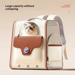 Mochila transportín tipo cápsula espacial para gatos y perros pequeños
