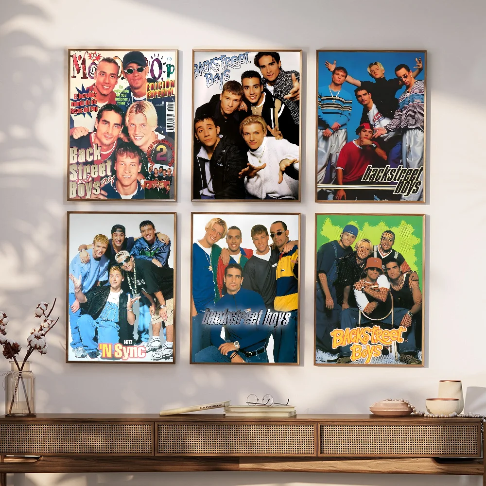 Backstreet Boys Movie Sticky Posters Retro Kraft Paper Sticker DIY Room Bar Cafe Aesthetic Art Wall Painting