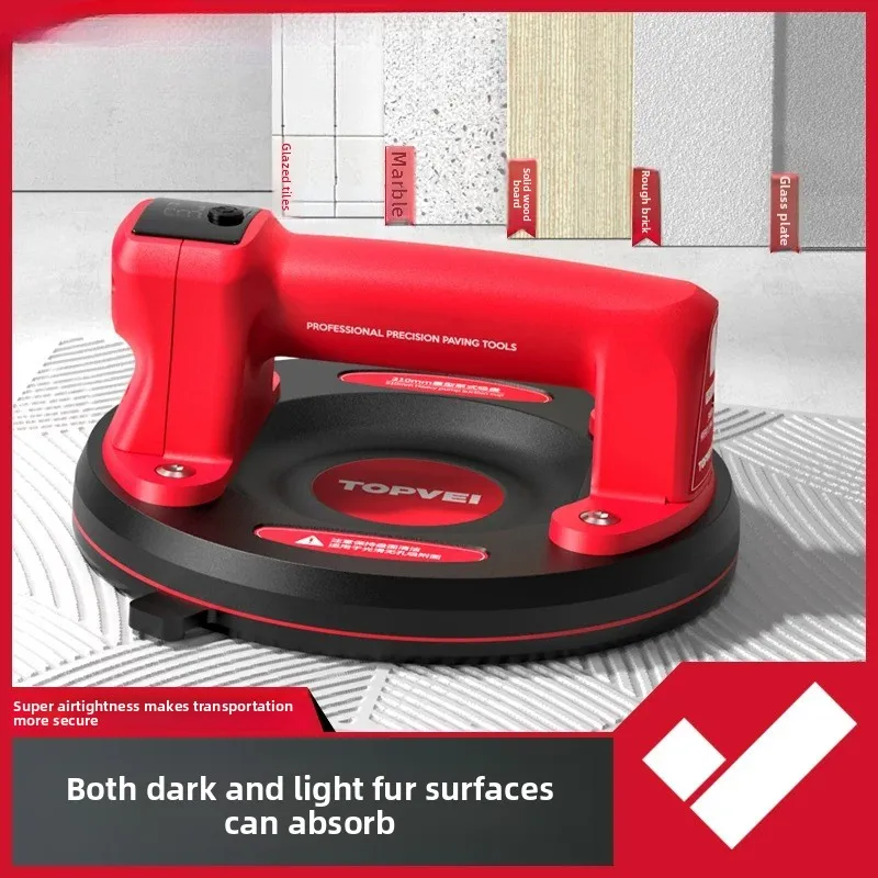 Vacuum suction cup automatic air replenishment rough surface ceramic tile glass large slab brick handling artifact tiling