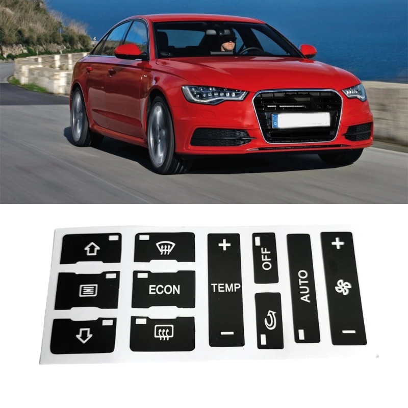 G99F PVC Air Conditioning Switches Decals Easy Install & Scratches Resistant Climate Control Stickers for German Car