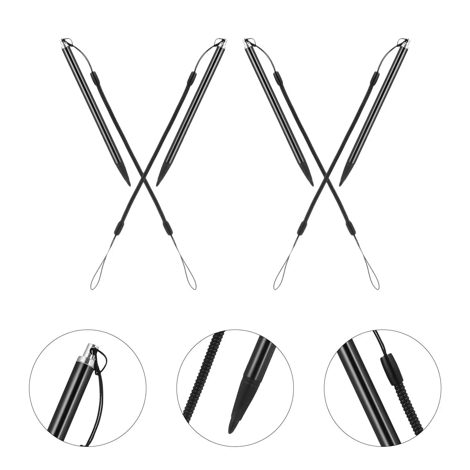 

10 шт. резистивных стилусов для сенсорных экранов с пружинным шнурком-фиксатором, обеспечивающим плавное письмо, рисование и ведение заметок