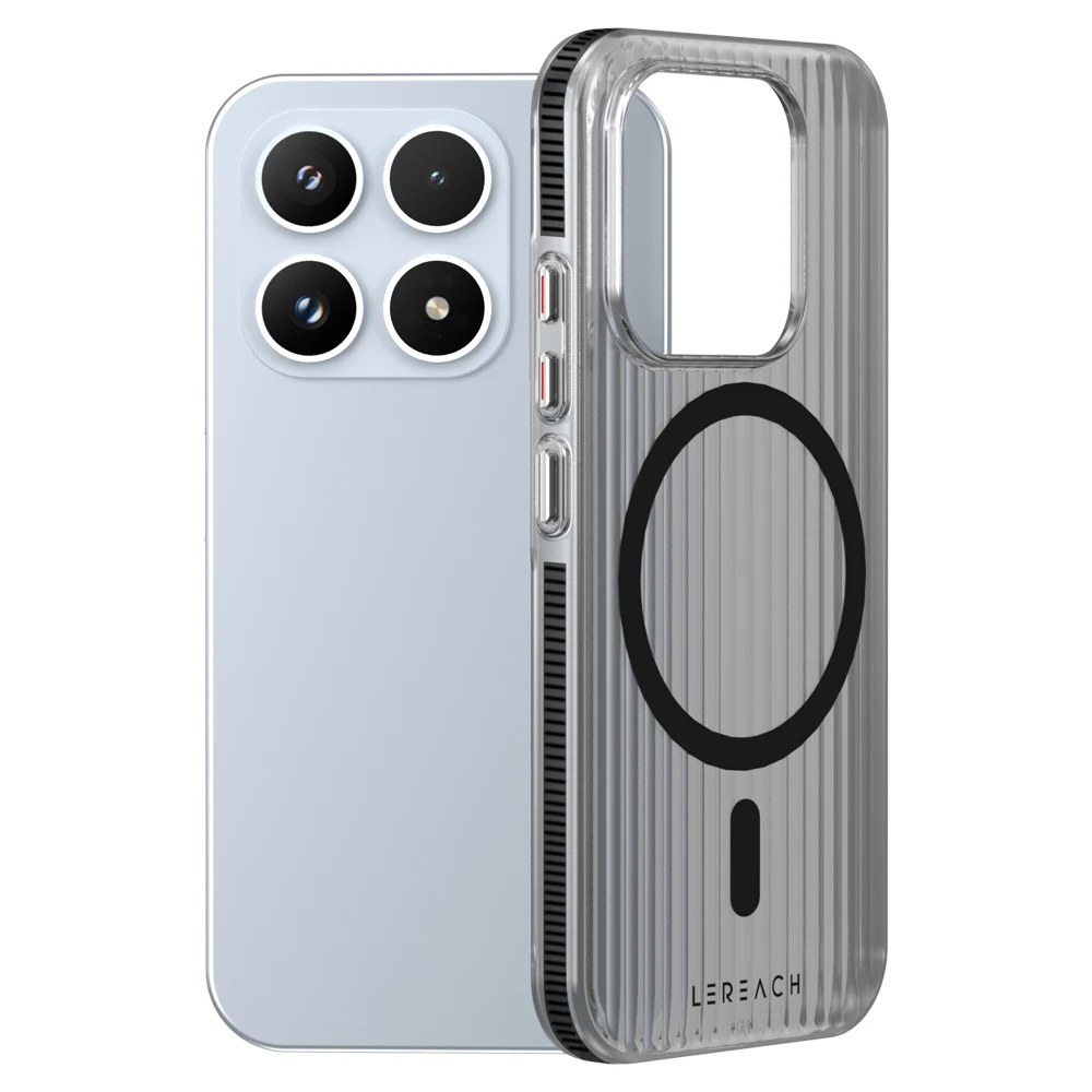 LeReach For Xiaomi 17 5G TOC ICICLE Magnetic Case 3D Anti-Slip Side Grips Micron-Level Frosted Magsafe Back Cover Protection