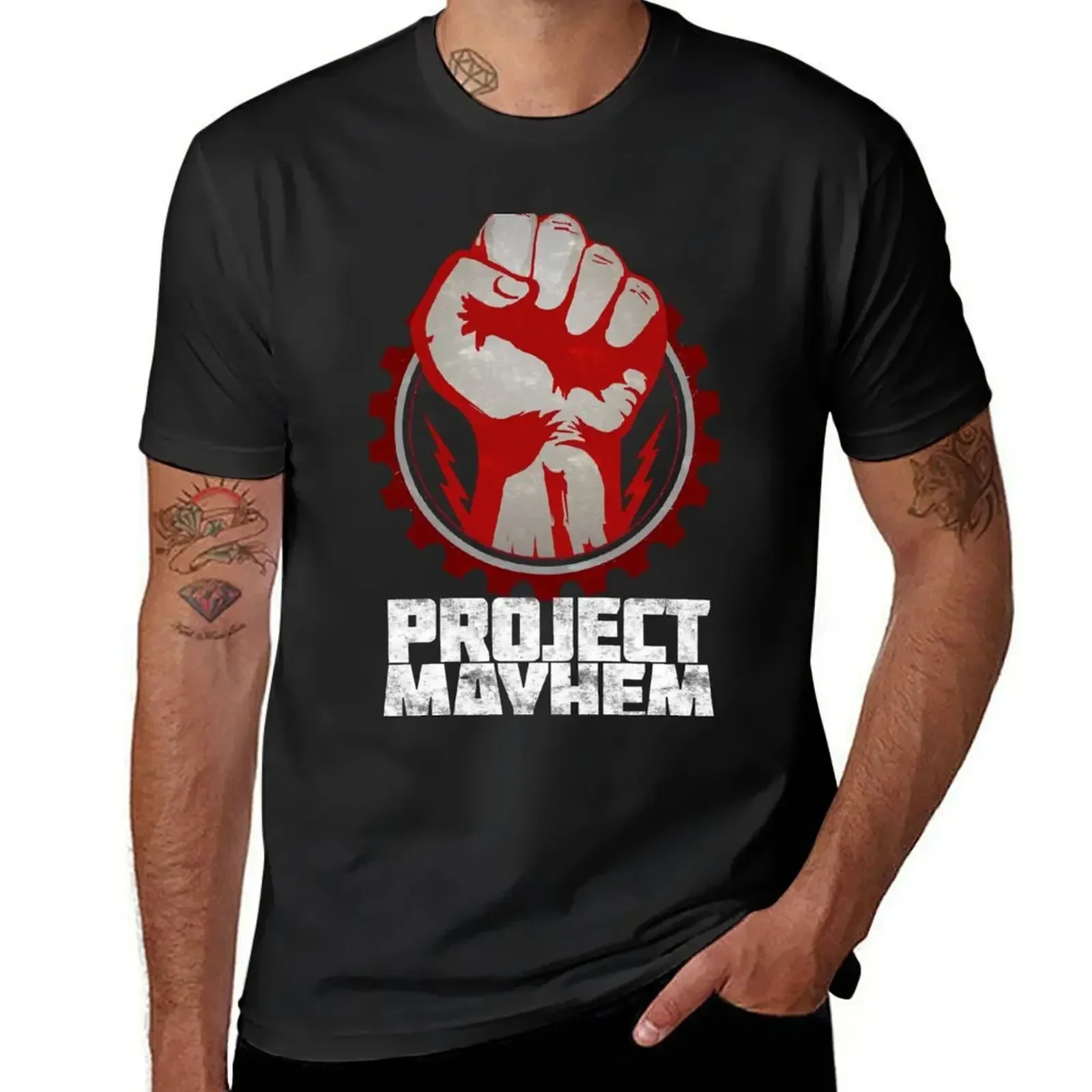 

Футболка Fight Club Project Mayhem Design, кавайная одежда, летний топ, мужские высокие футболки, новая модель 2025 года