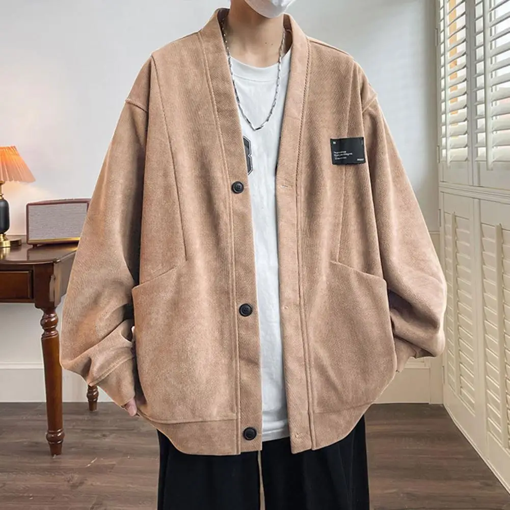 

Streetwear Men‘s Sweater Japan Style Plus Size 3XL Man Sweatercoat Fashion Loose Tops Casual Single Breasted Clothes