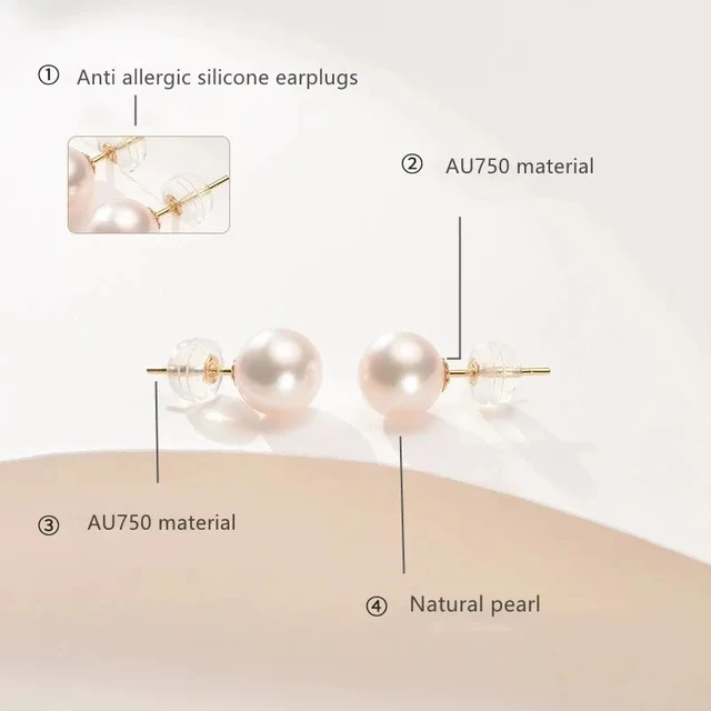Pure gold ear studs deals