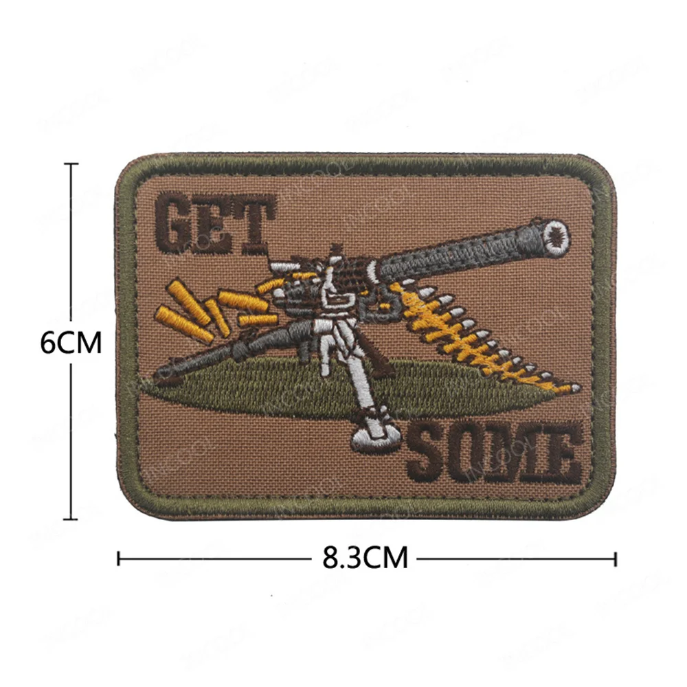 Sniper Get Some Tactical Combat Patch Badges Armband Hook Loop Appliqued Stripes Stickers Hook Loop Chevron