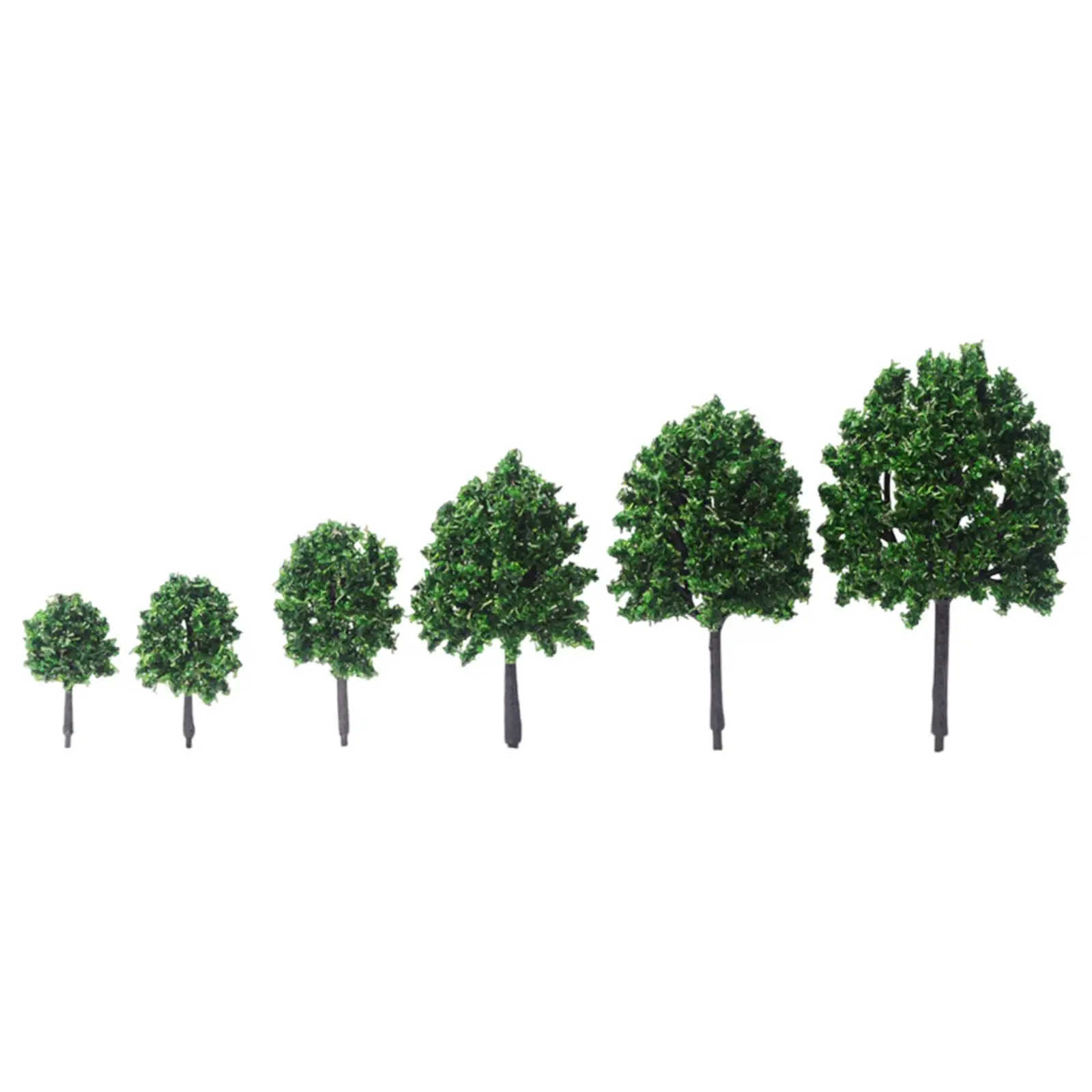 10x Miniaturbäume, Modelleisenbahn-Landschaftsarchitekturbäume, künstlicher Baum für Mikrolandschaft