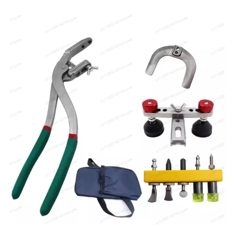 Paintless Car Dent Repair Kit Body Dent Edge Crimp Pliers Anti-Slip Grip Portable Metal Crimp Vise Fender Edge Repair Tool Kit