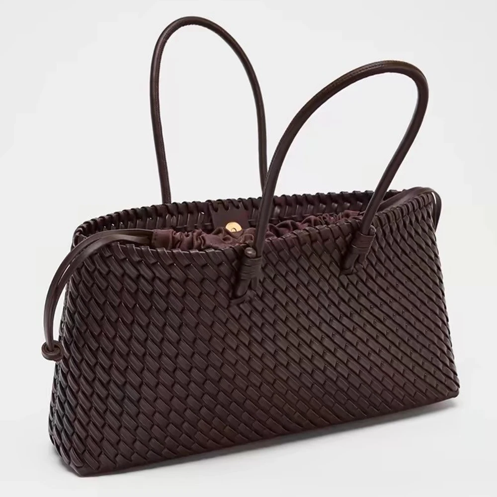 Grande capacidade tecido sacolas para mulheres moda couro do plutônio bolsa de ombro novo alça superior bolsas e bolsas shopper feminino chique