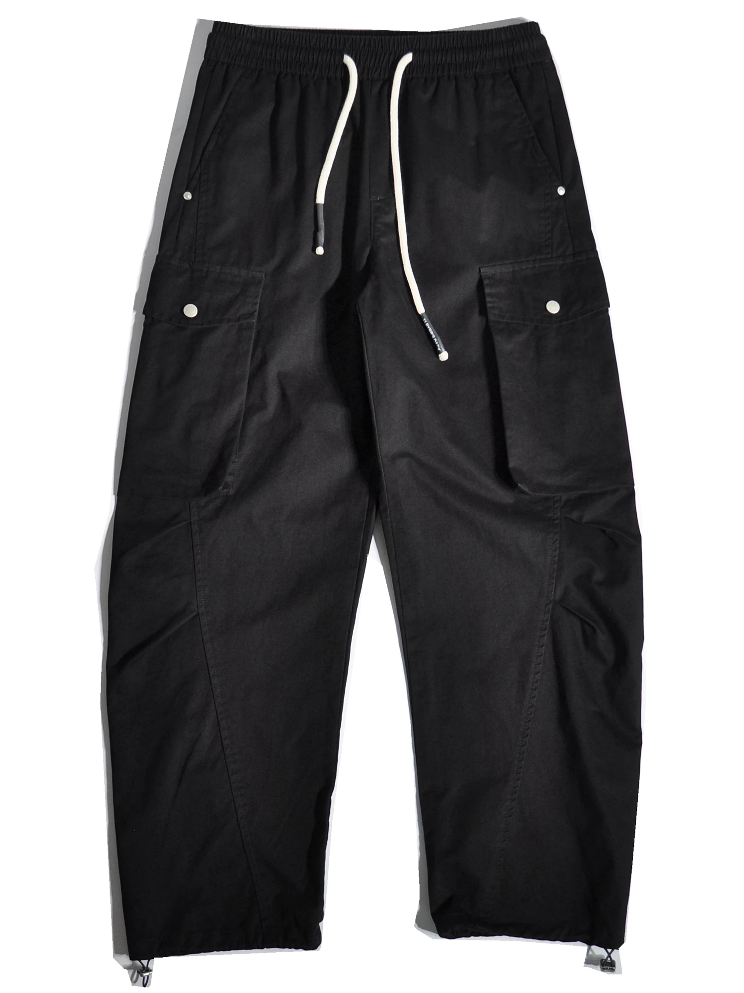 Pantaloni cargo stile Maillard retrò americano 100% cotone con pantaloni da paracadute larghi a gamba dritta con cuciture divise e polsino affusolato