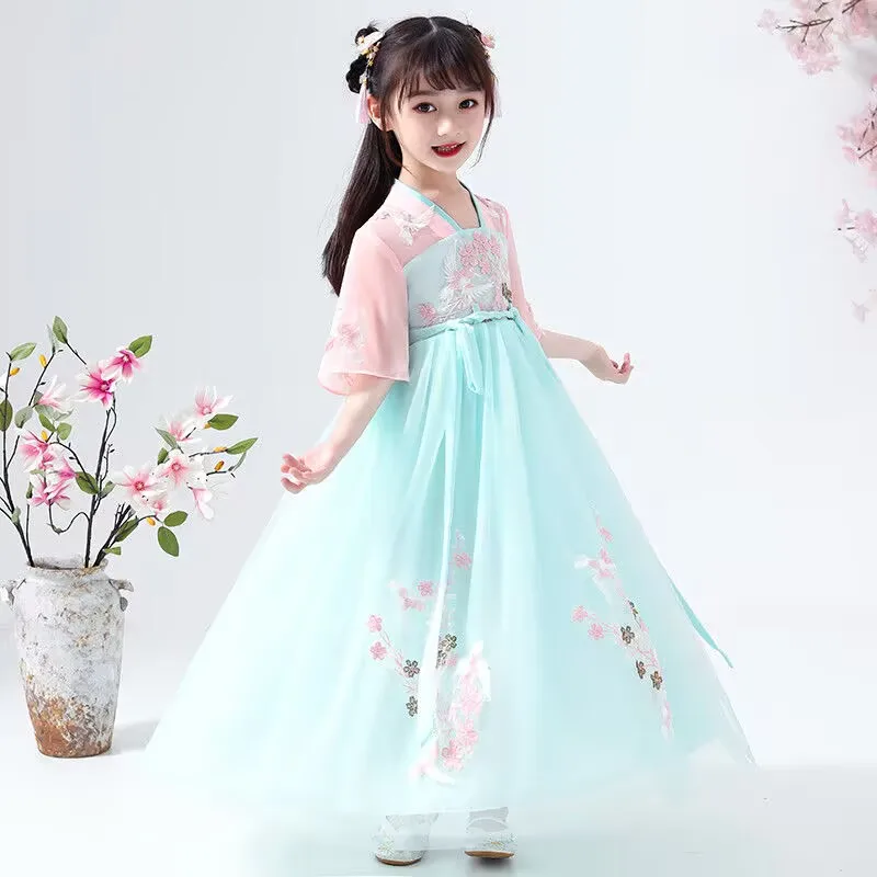3-12T Girls\' Japanese and Korean Costume Girls\' Folk Dance Costume Performance Chinese Costume Girls\' Dress Children\'s Christma