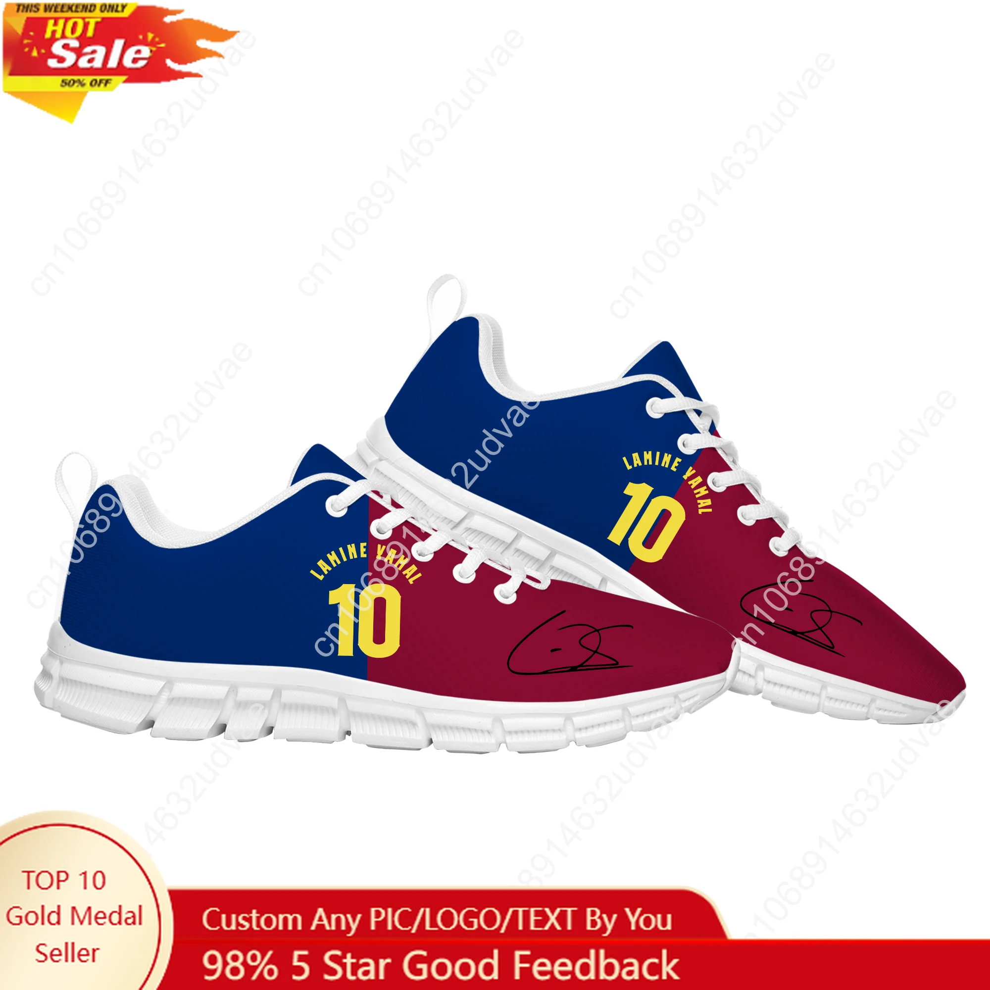 

Yamal No.10 Sports Shoes Mens Womens Teenager Sneakers Spain Soccer Star Footwear Casual Custom Made Couple Shoes White
