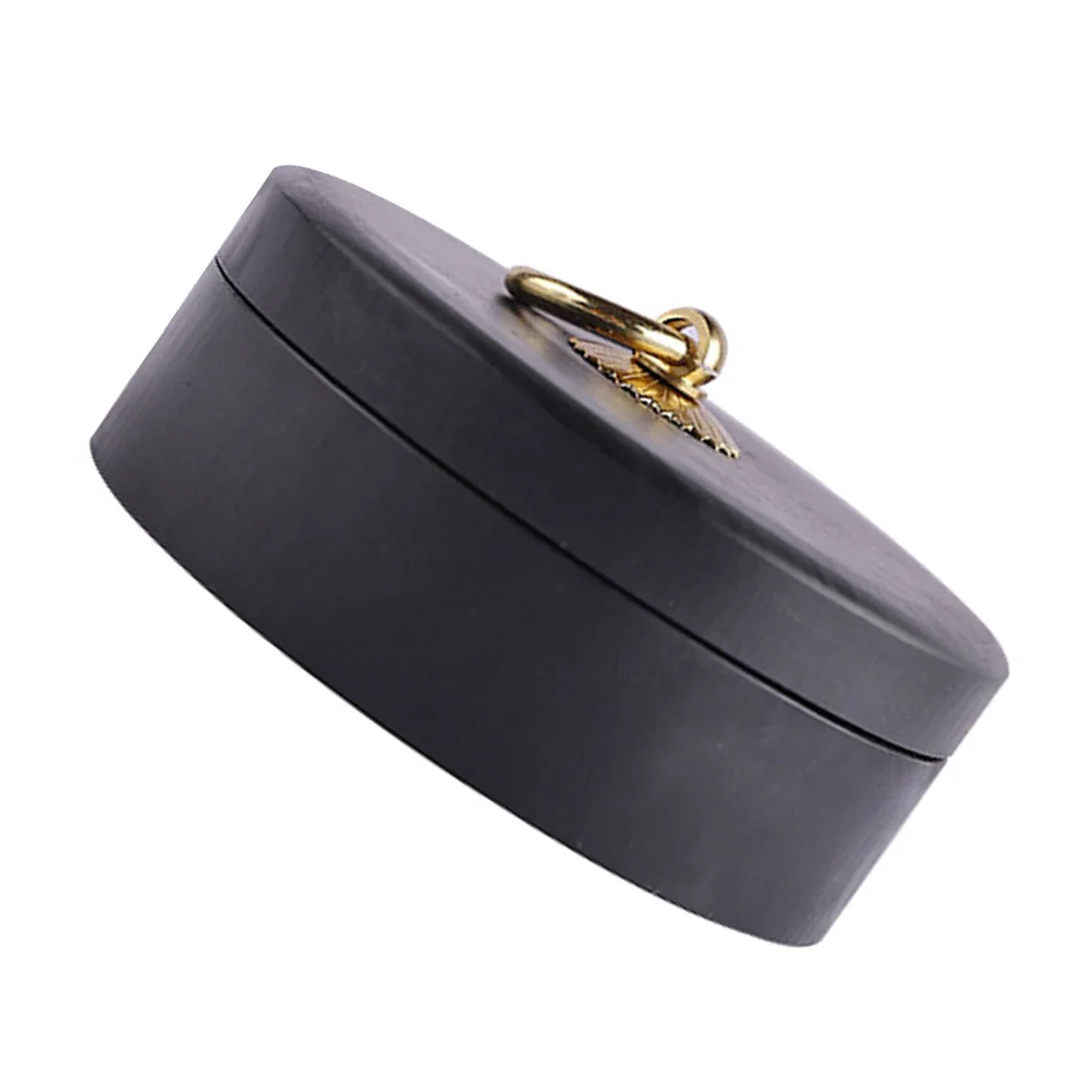 

Round Calligraphy Inkstone Natural Well Lidded Chinese Covered Inkwell Painting Inkslab