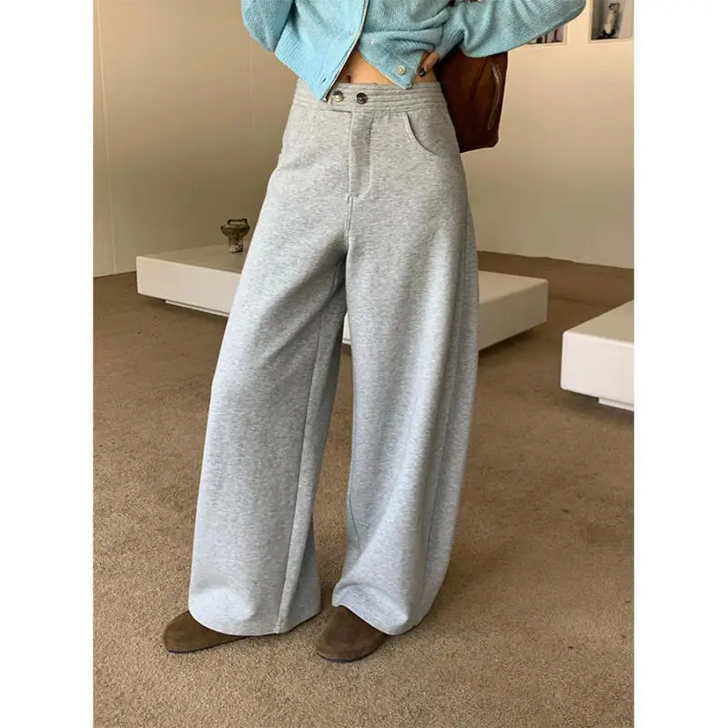 

Slimming Wide Leg Sweatpants Women's Casual Loose Fit High Waist Straight-Leg Pants Soft Comfortable Fabric Leisure High Waist
