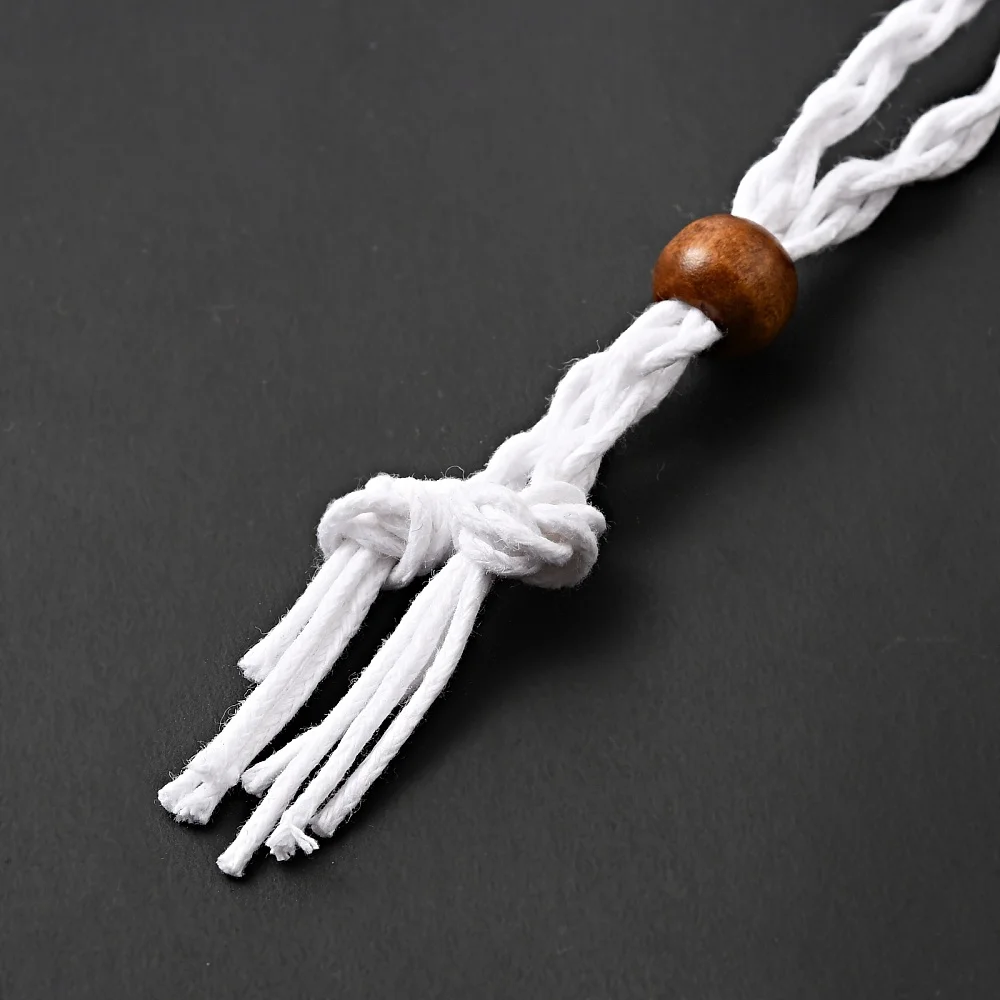 10 Stück geflochtene Wachsschnur für Makramee-Beutel, Halskettenherstellung, verstellbare Holzperlen, mehrfarbig, für austauschbaren Steinschmuck – Detail 7
