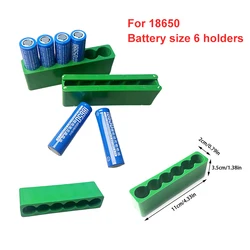 18650 Lithium Battery Fixed Bracket Six Batteries Packs ABS Plastic Fixture Fast Spot Welding Single Row Double-sided Holder