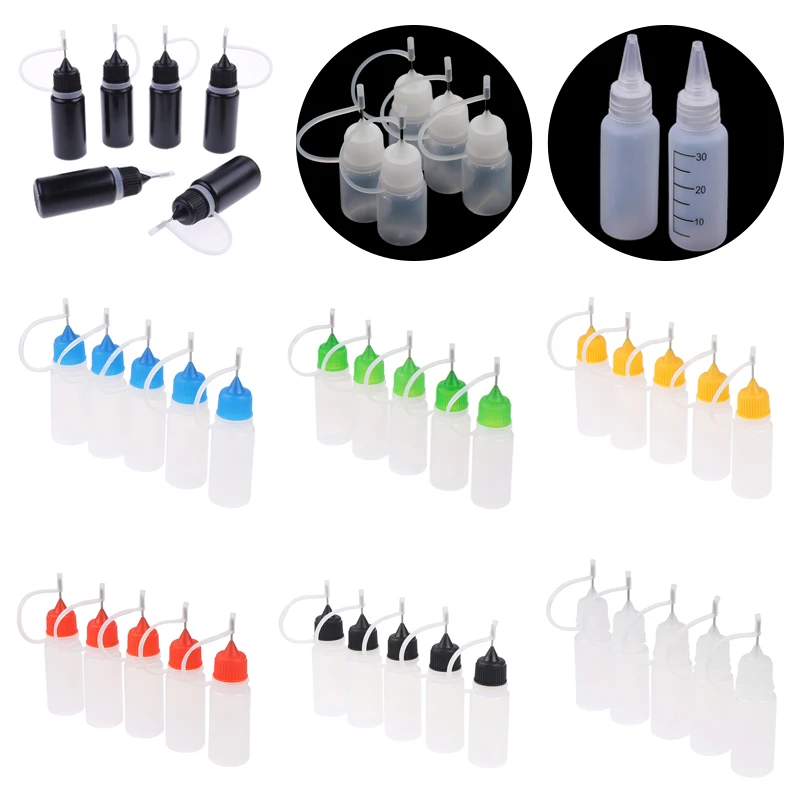 5/10Pcs 30ml/10ml Empty Plastic Squeezable Dropper Bottles Eye Liquid Dropper Dispense Store For My Bottle Cosmetic Women Beauty