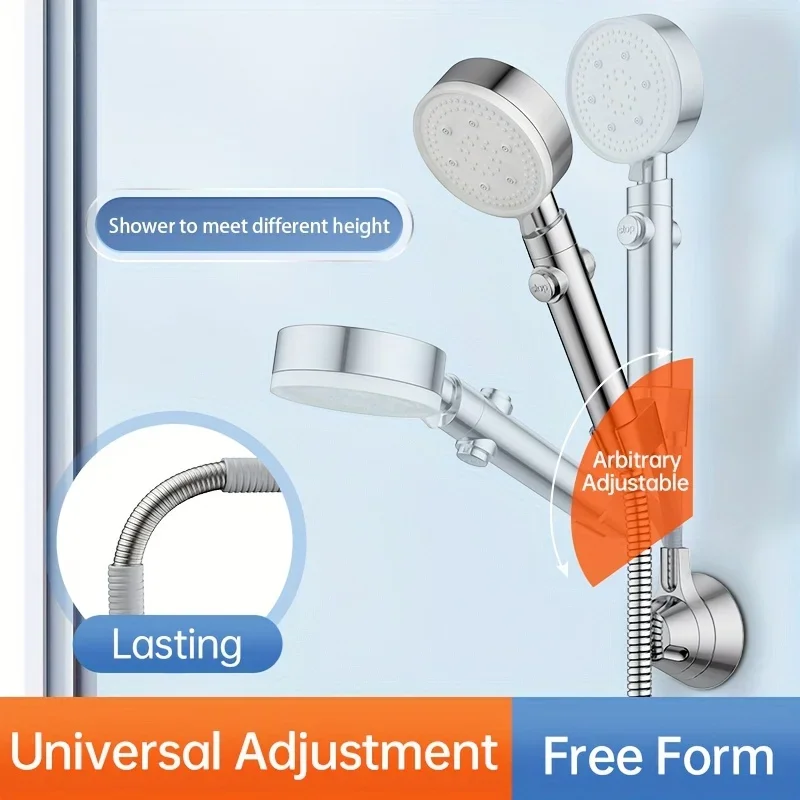 Musurjoy 1pc Bathroom Shower Head Bracket, Punch-free Rain Spray Head Fixer, Universal Adjustable Wall Hanging Shower Base image 5