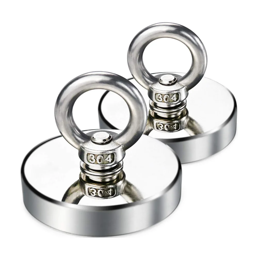 سوبر قوي النيوديميوم الصيد خطاف مغناطيسي N52 الثقيلة مغناطيس الأرض النادرة مع ثقب غاطسة ييبولت 16-60 مللي متر إنقاذ المغناطيس #5