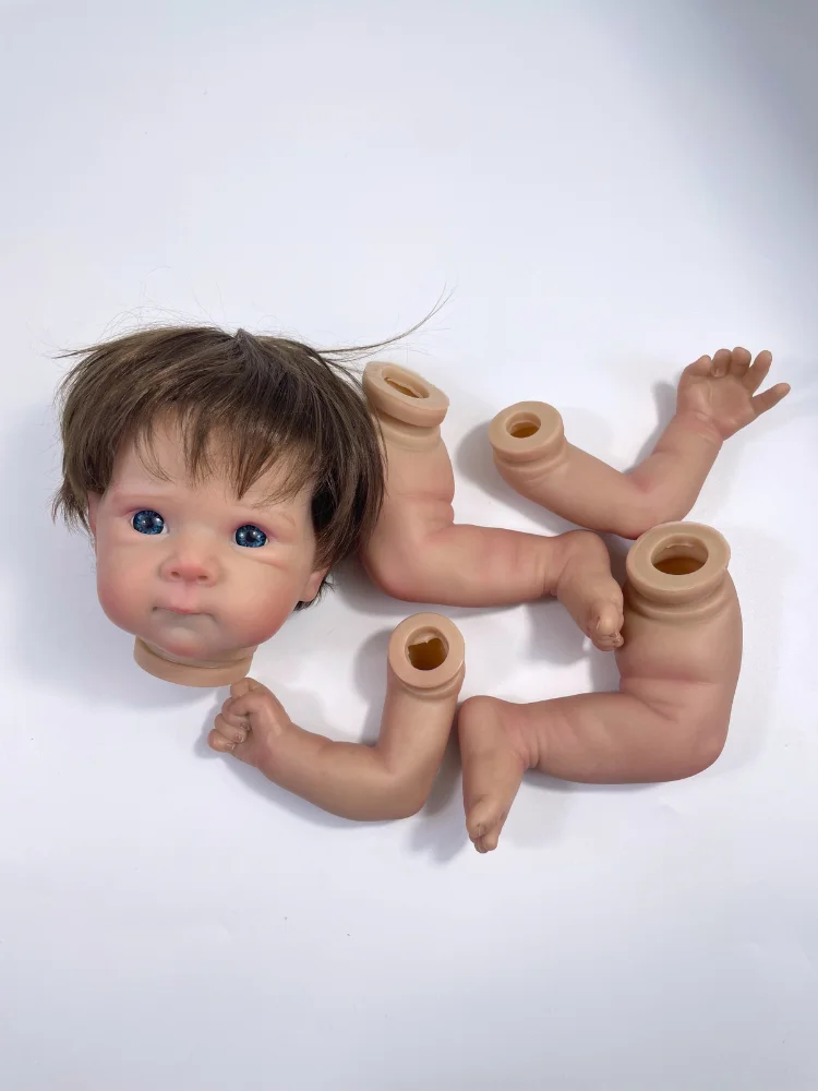 18 inches Already Painted Bebe Bettie With Hair Transplant Doll Kits Vinyl Reborn Doll Unassembled DIY Reborn Doll Kit Gift