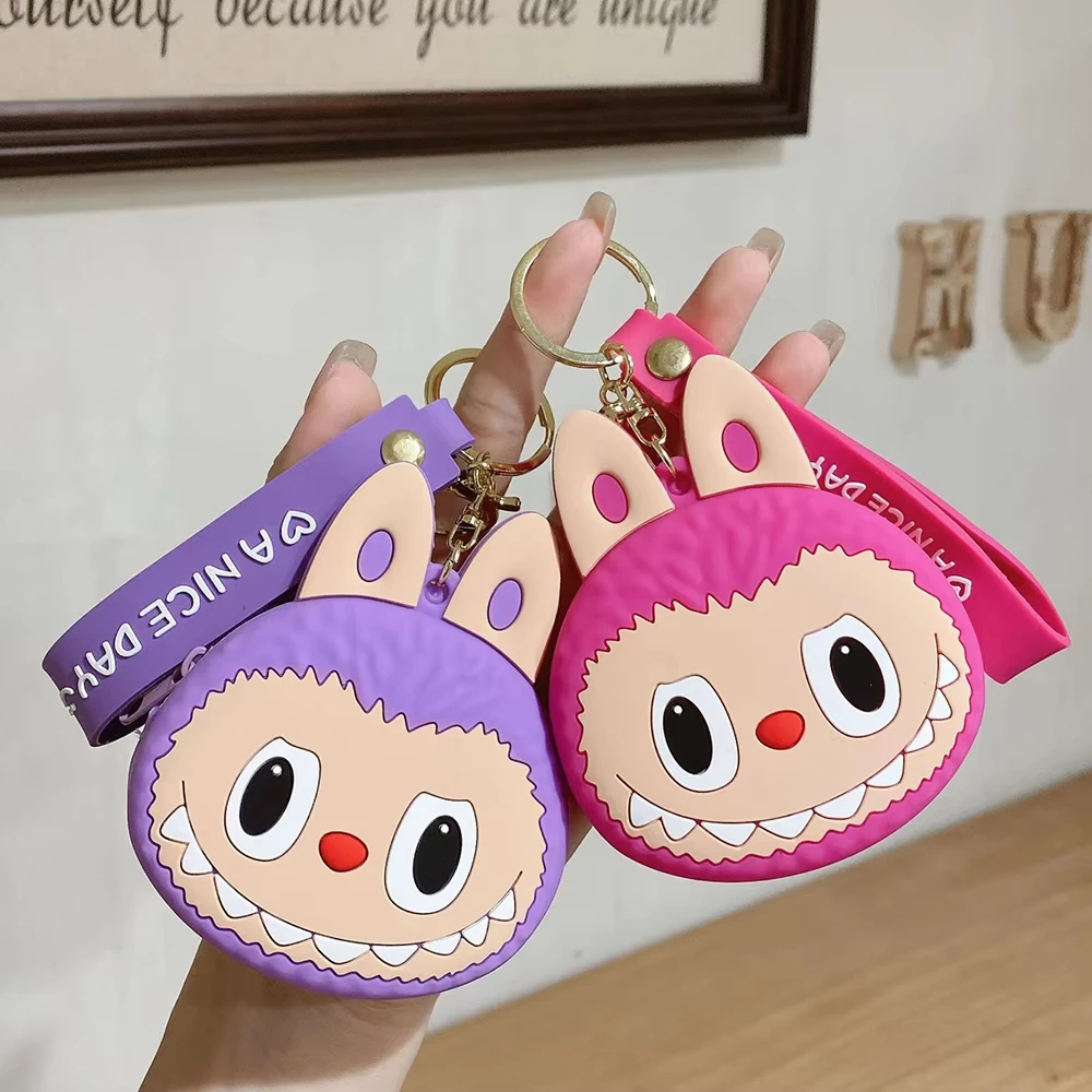 Cute Labubu Wallet Zipper Purse Cartoon Coin Purse Portable Storage Bag Money Bag Key Card Holder Student Women Girls Gift