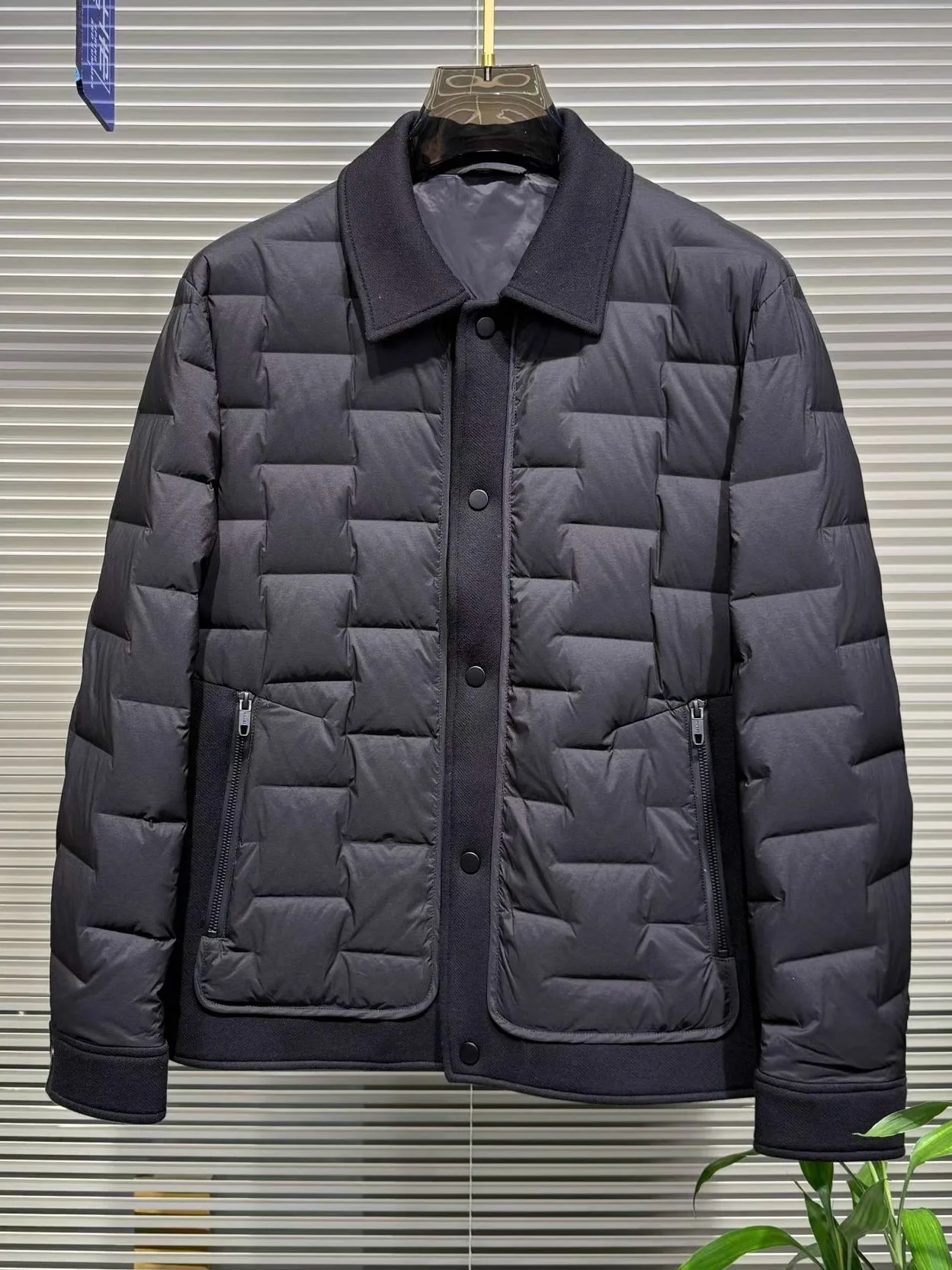 

High-End Men's down Jaet Lightweight Warmth Collar Faionable Versatile Men's Winter Coat Sli Outerwear Coat