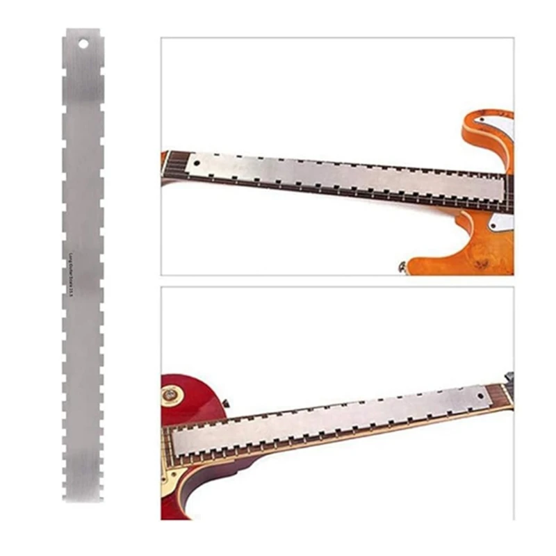 Guitar Bass Neck Notched Straight Edge Fret Rocker String Action Ruler Luthier Tool Set Durable Easy Install