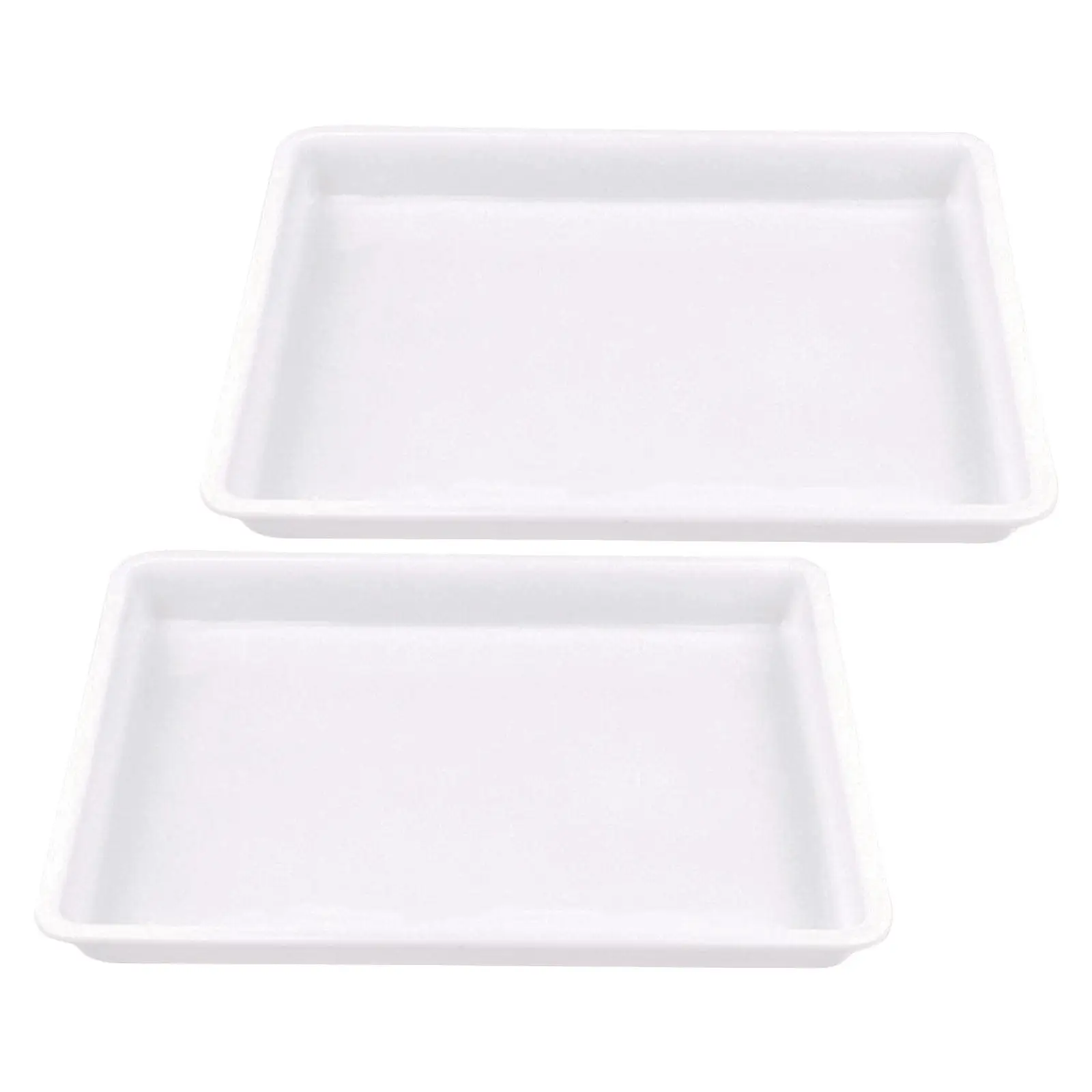 2Pcs Water Marbling Paint Tray Rectangular Artist Palette Stable Anti-Slip Holder for Acrylic Gouache Watercolor Painting