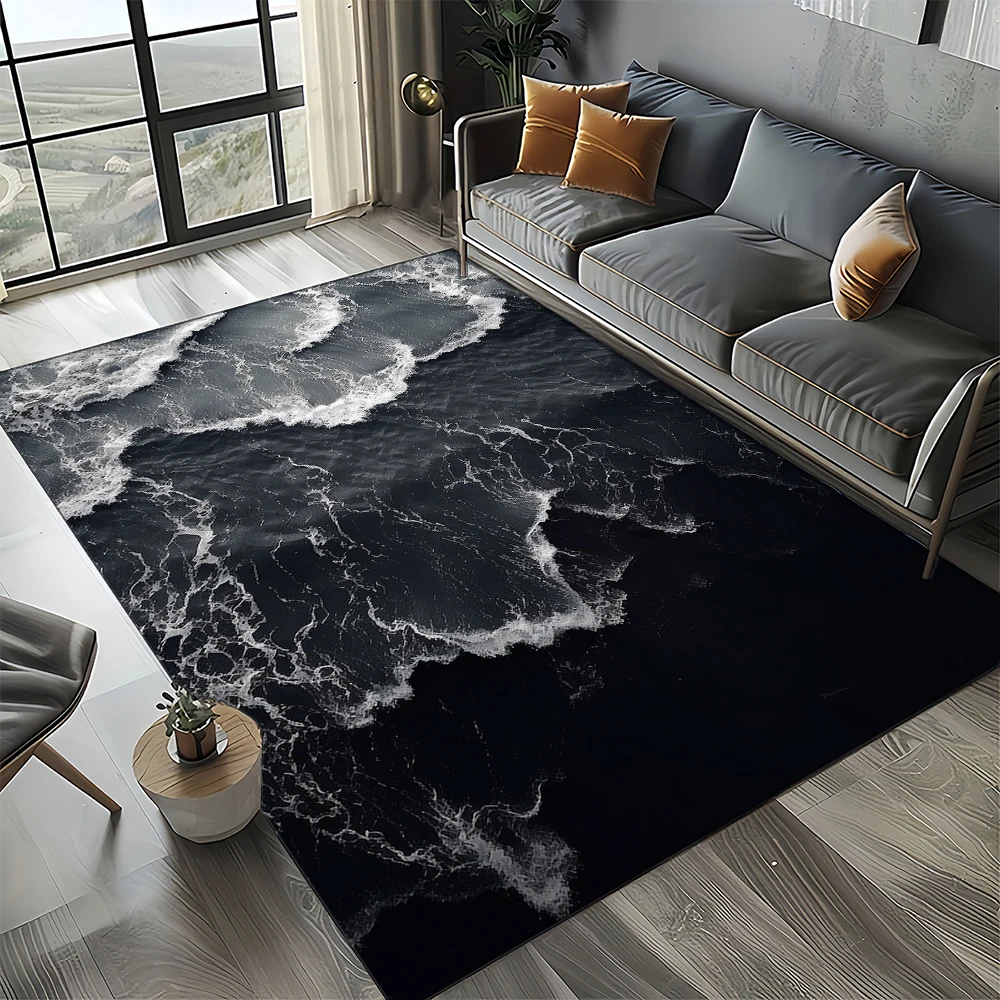 27-stijl nieuw blauw groen zeewater zeegolf oceaan tapijt tapijt voor woonkamer slaapkamer thuis bank decoratie, kinderen antislip vloermat