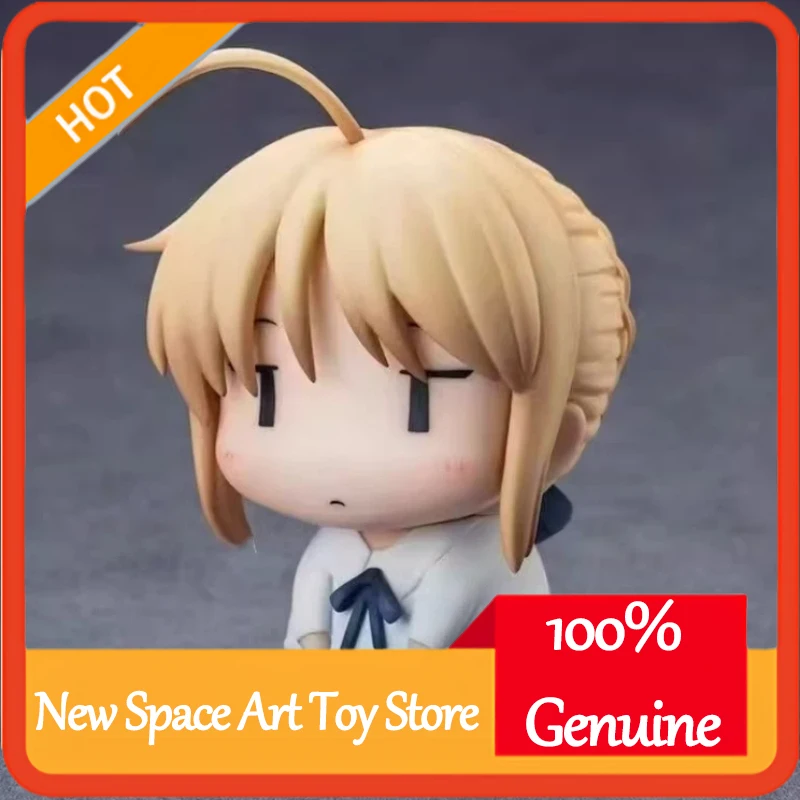 Fate Stay Night Ubw Chibi Style Saber Altria Pendragon Funny Face Sitting Pose FGO FSF Figure Model Gift For Anime Game Fans