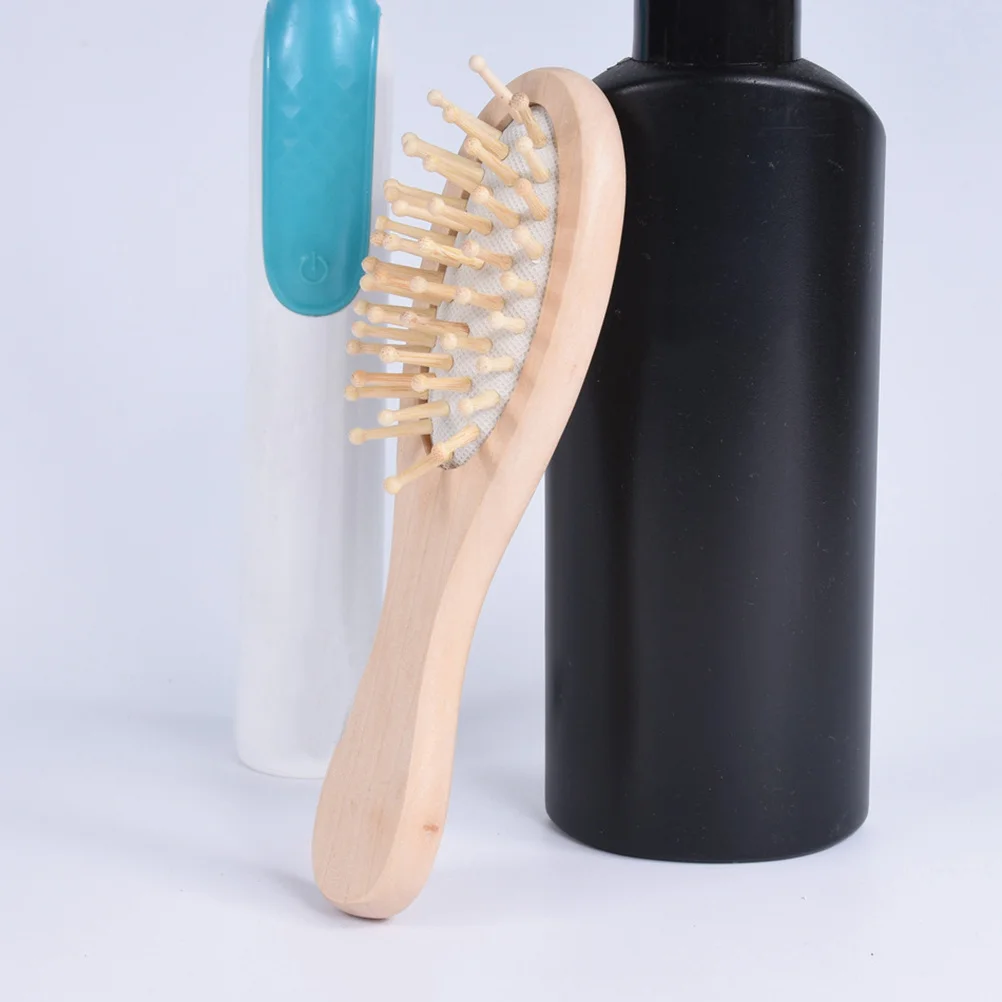 

2Pcs Natural Wooden Airbag Hair Comb Scalp Massage Detangler Ergonomic Handle Cushion Massager Relax Headache Relief for Home